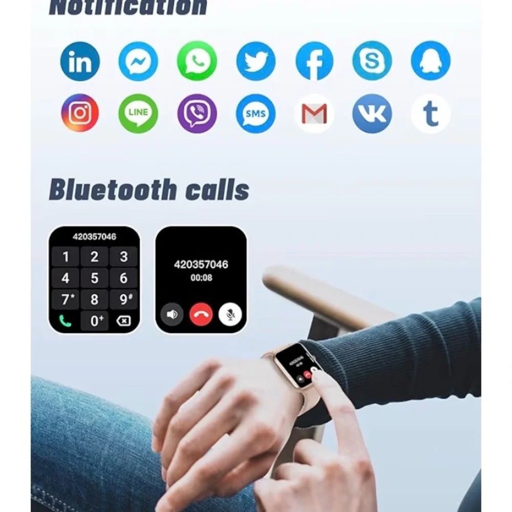 GRV Smart Watch for iOS and Android Phones, Watches for Women IP68 Waterproof